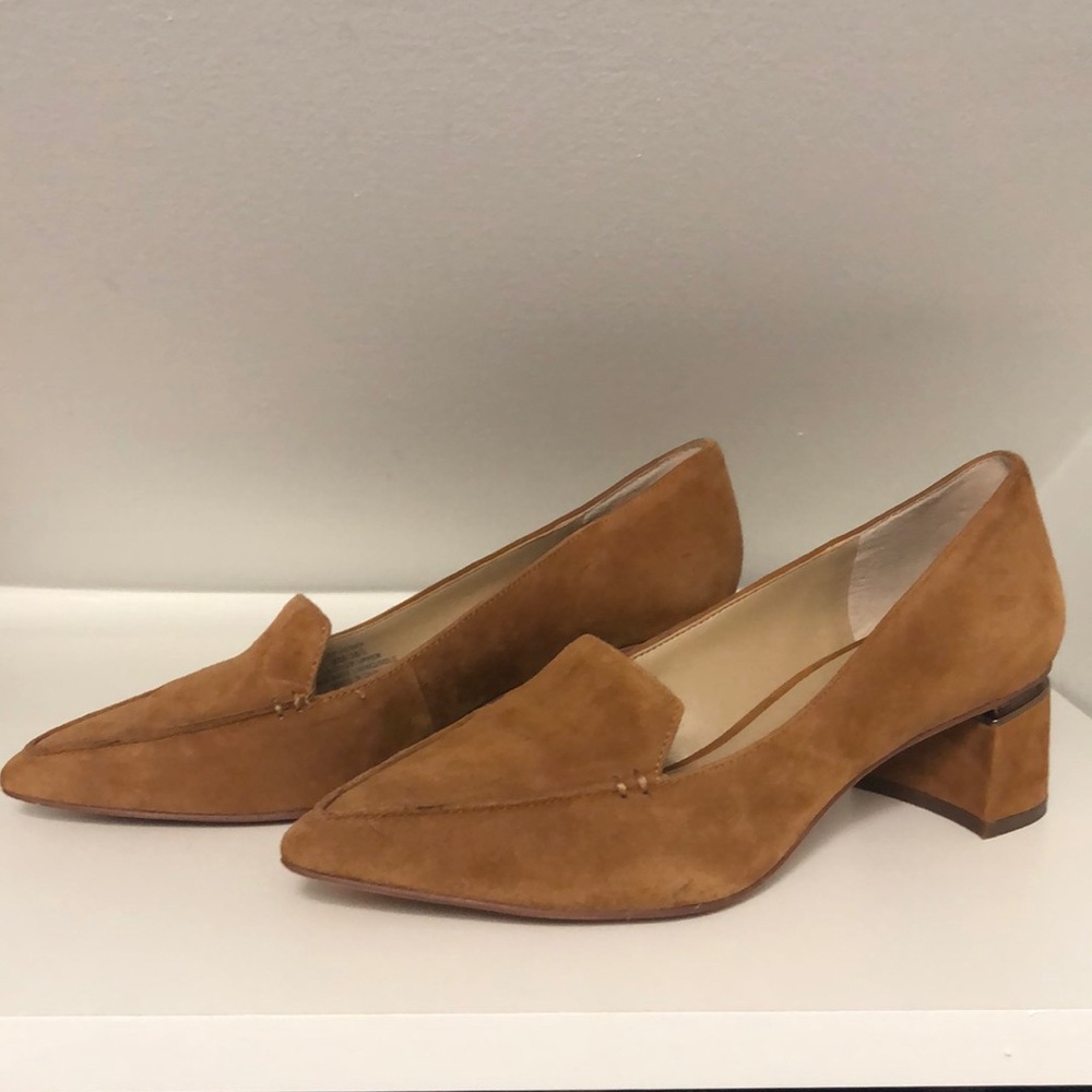 Copper suede Enzo Angiolini block pump size US6
